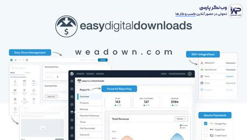 وب نگر پارسی افزونه ساخت فروشگاه فایل Easy Digital Downloads