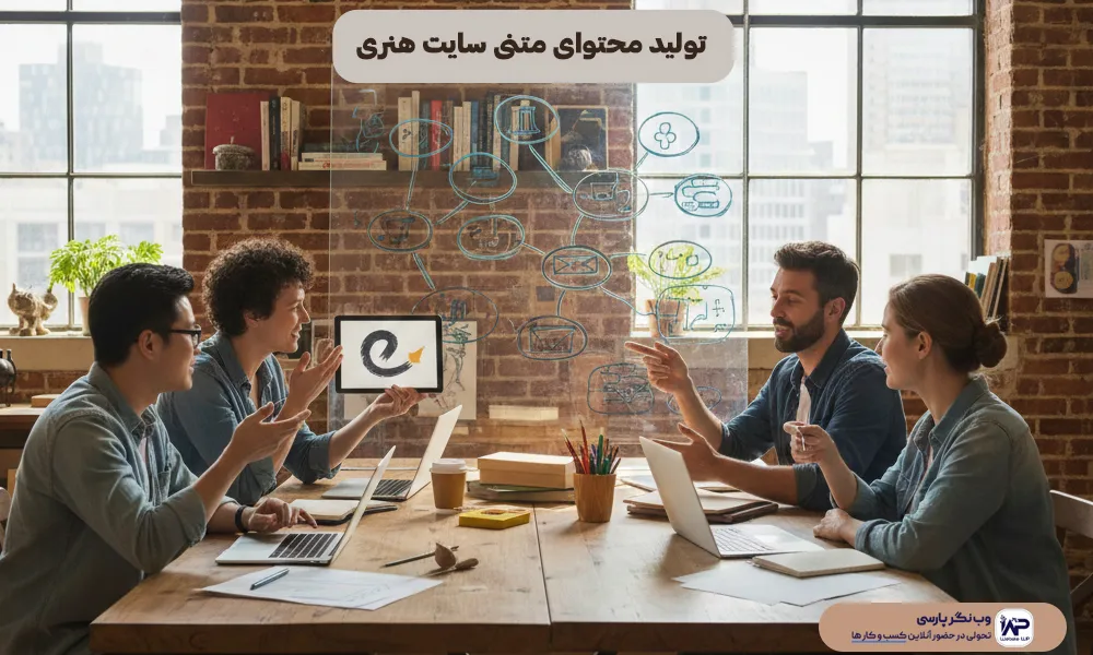 وب نگر پارسی تولید محتوای متنی سایت هنری
