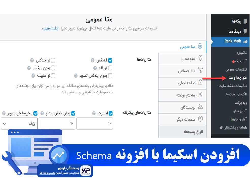 وب نگر پارسی افزونه Schema