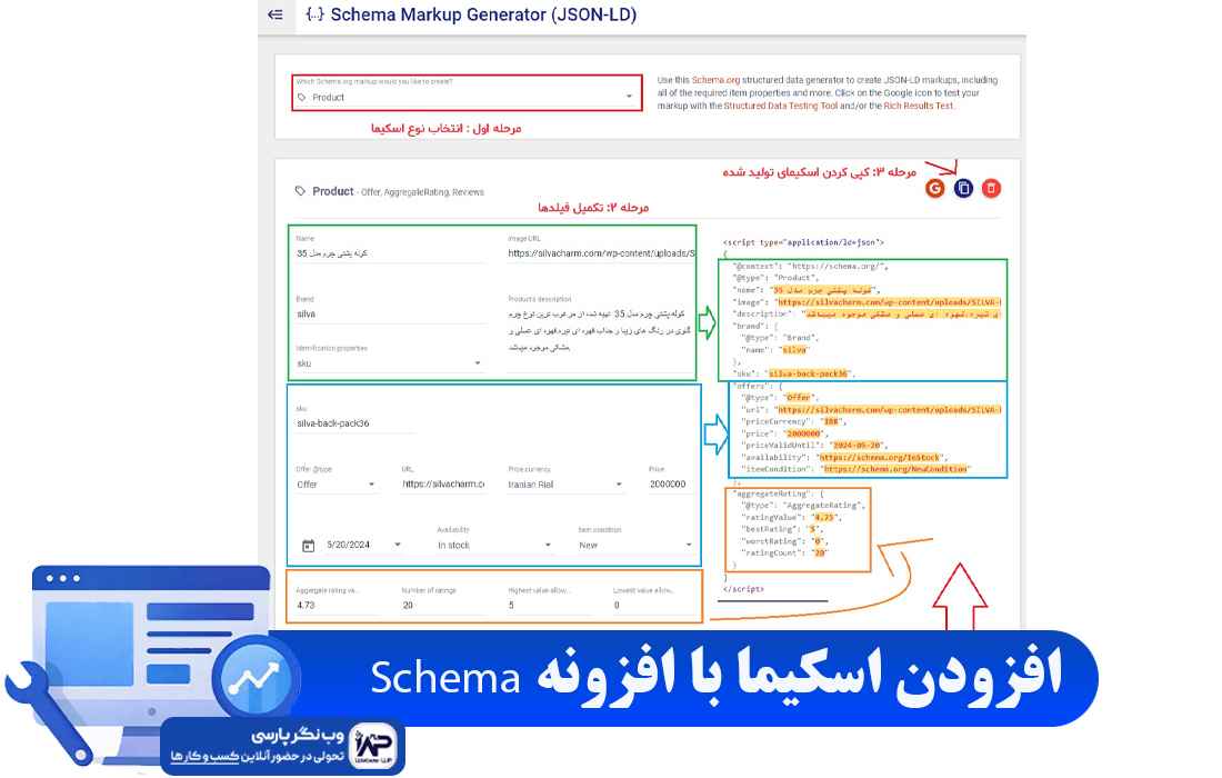 وب نگر پارسی افزونه Schema