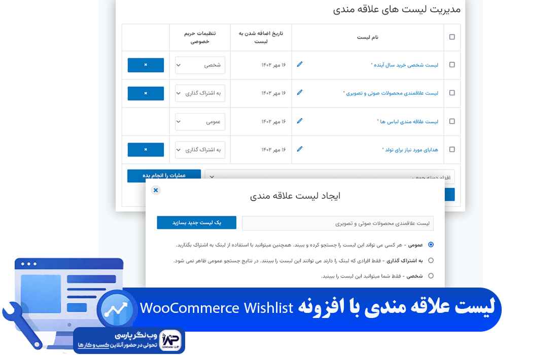 افزونه WooCommerce Wishlist 