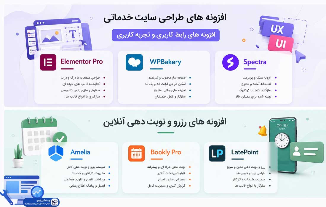 افزونه های سایت خدماتی