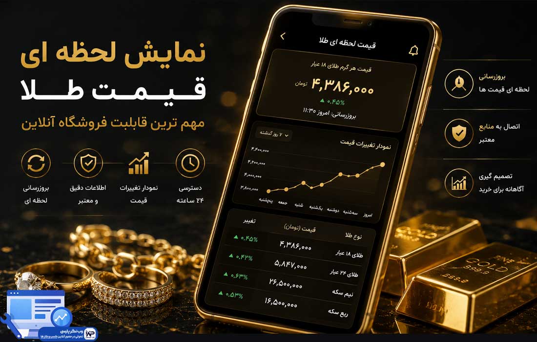 طراحی سایت فروشگاهی طلا