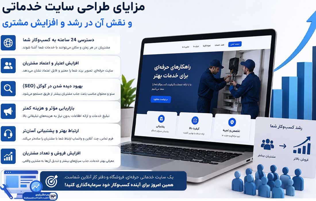 مزایای طراحی سایت خدماتی