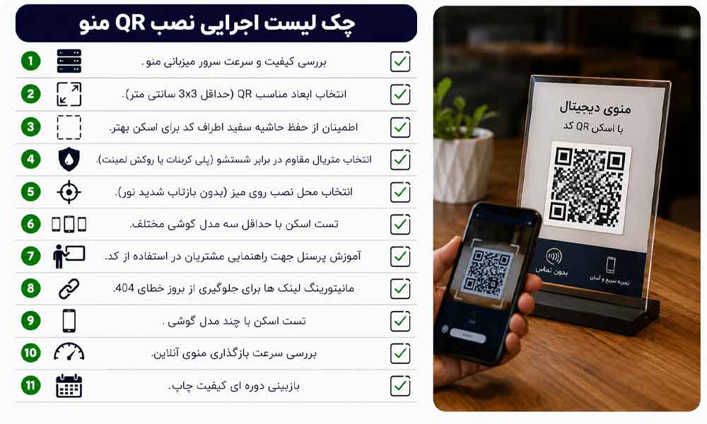 وبلاگ وب نگر پارسی نصب QR منو