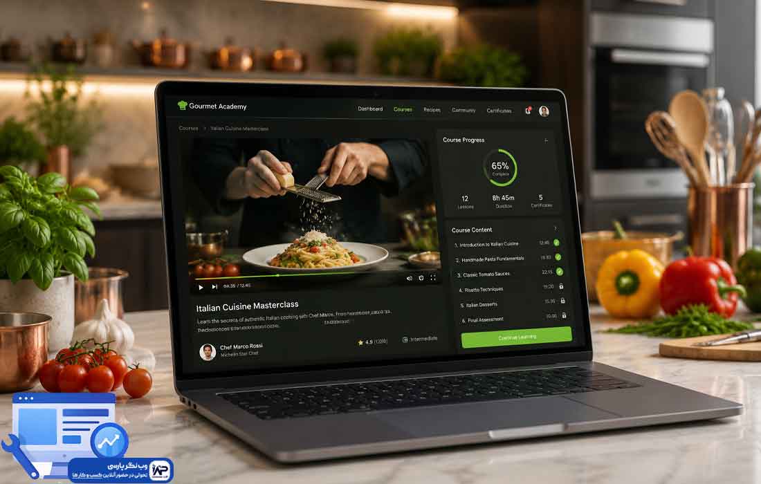 وبلاگ وب نگر پارسی طراحی سایت آموزشی آشپزی