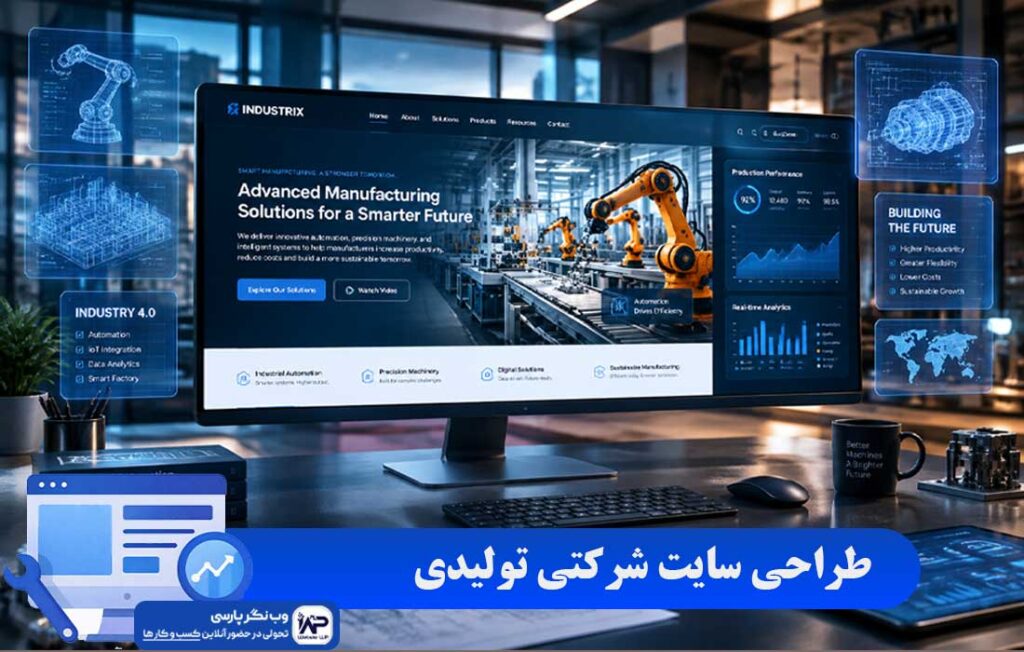 طراحی سایت شرکتی تولیدی