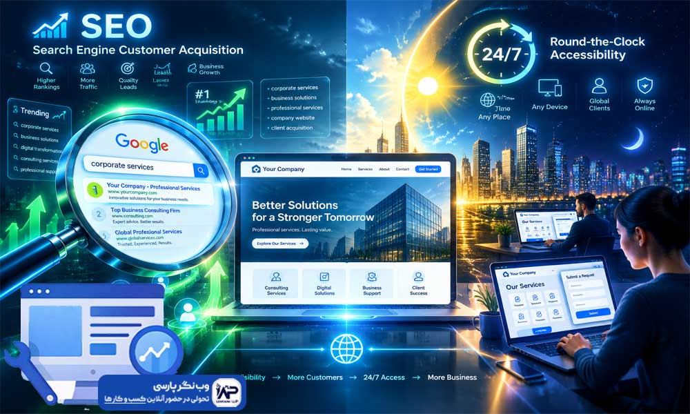 وبلاگ وب نگر پارسی مزایای سایت شرکتی