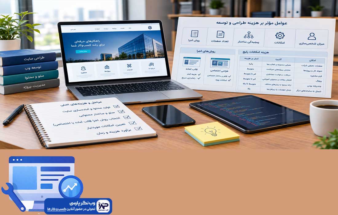 هزینه سایت شرکتی از طراحی تا نگهداری