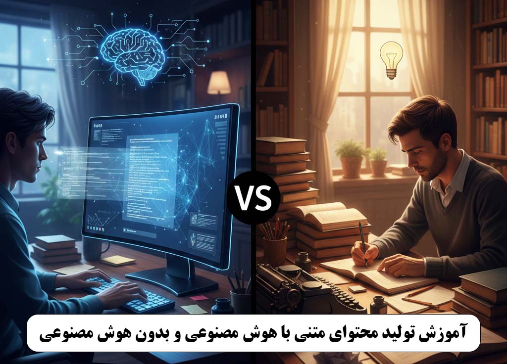آموزش تولید محتوای متنی با هوش مصنوعی و بدون هوش مصنوعی