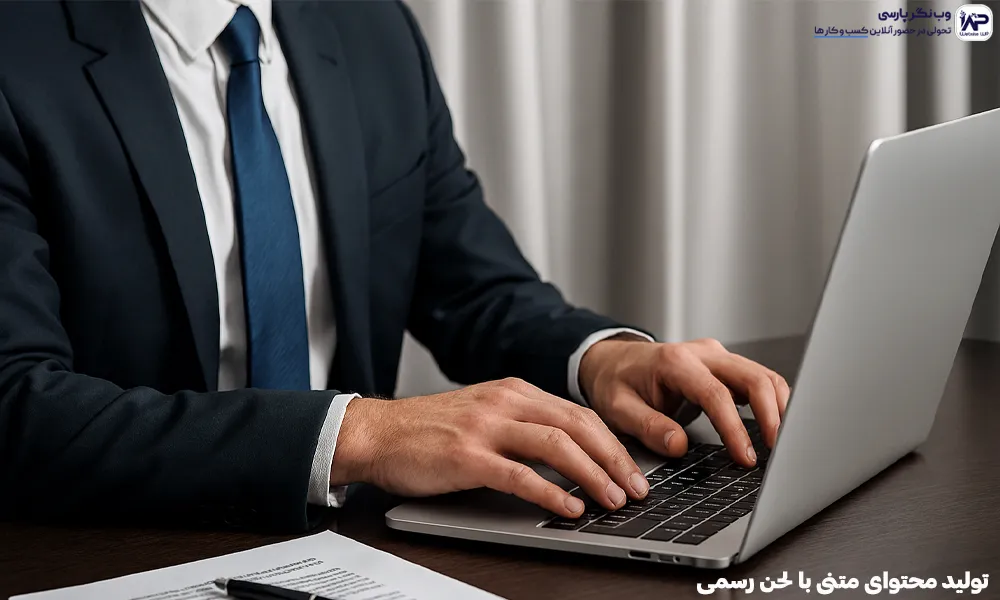 تولید محتوا متنی با لحن رسمی