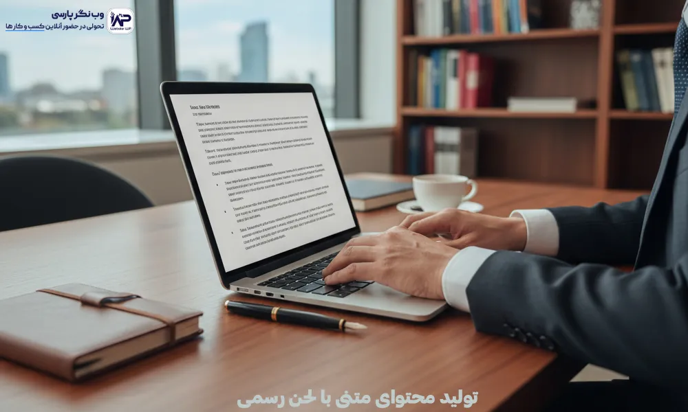 تولید محتوای متنی با لحن رسمی