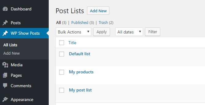 وب نگر پارسی نمایش مطالب پست تایپ اختصاصی افزونه WP Show Posts
